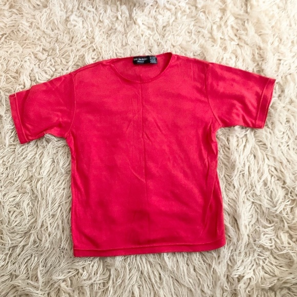 Sag Harbor | Red Short Sleeve Medium Shirt Top Vintage - Picture 3 of 8